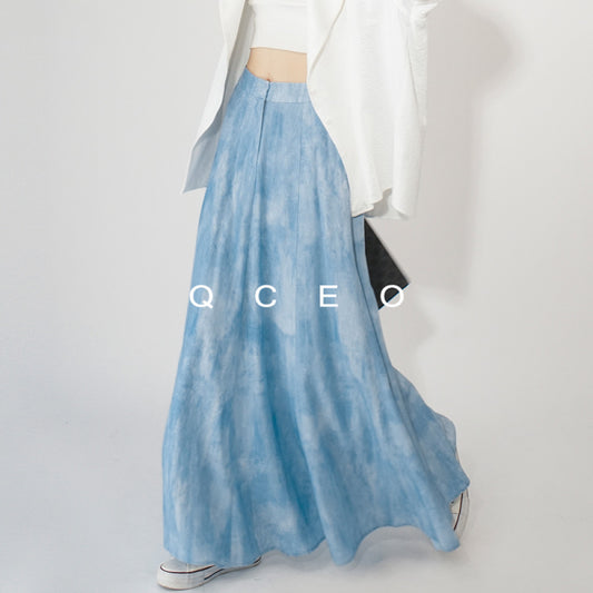 ASAYA4720 – Sky Dream Maxi Skirt ☁️💙