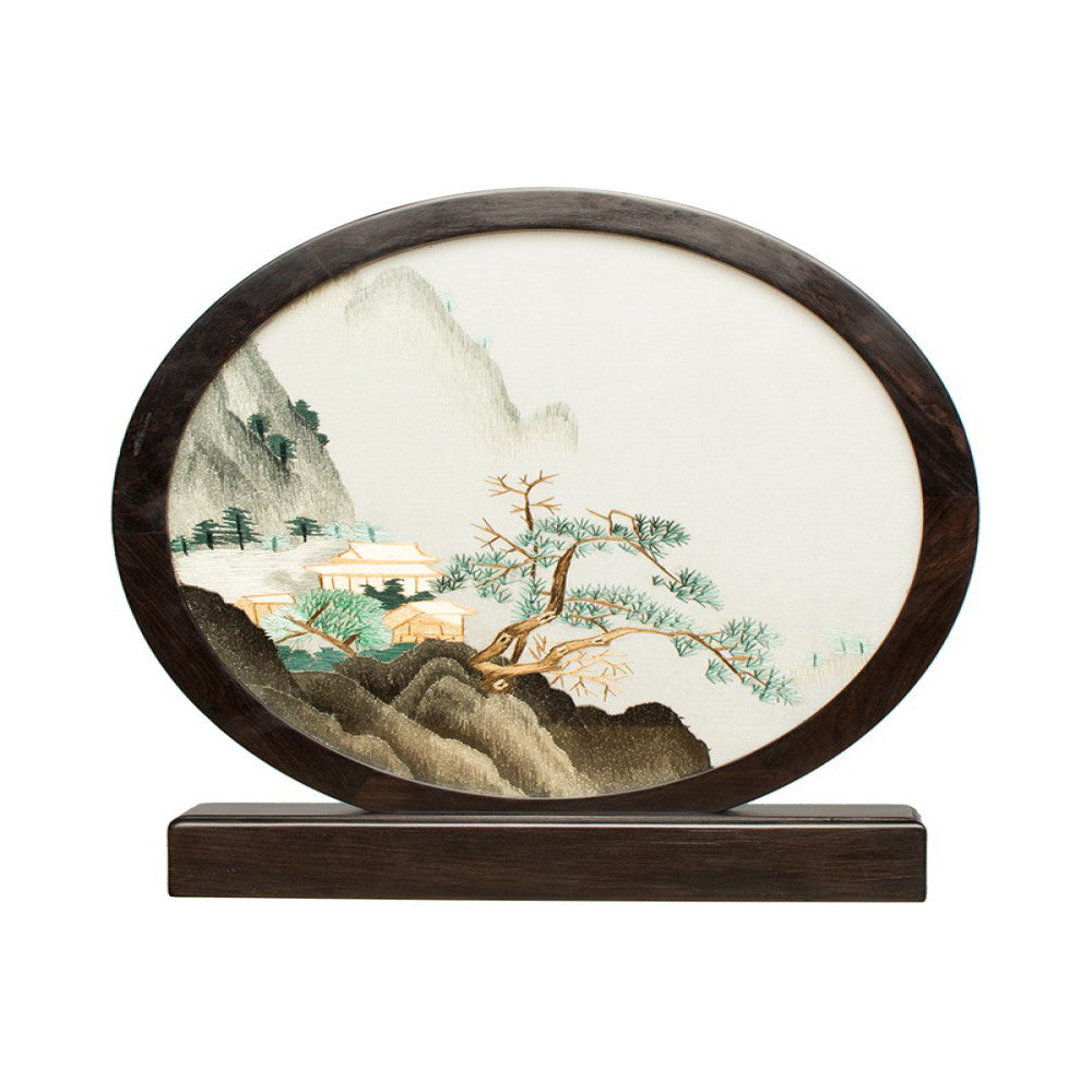 Embroidery ornament Suzhou double sided embroidery desktop ornament creative table embroidery beautiful retro table screen Chinese style business gift image 125