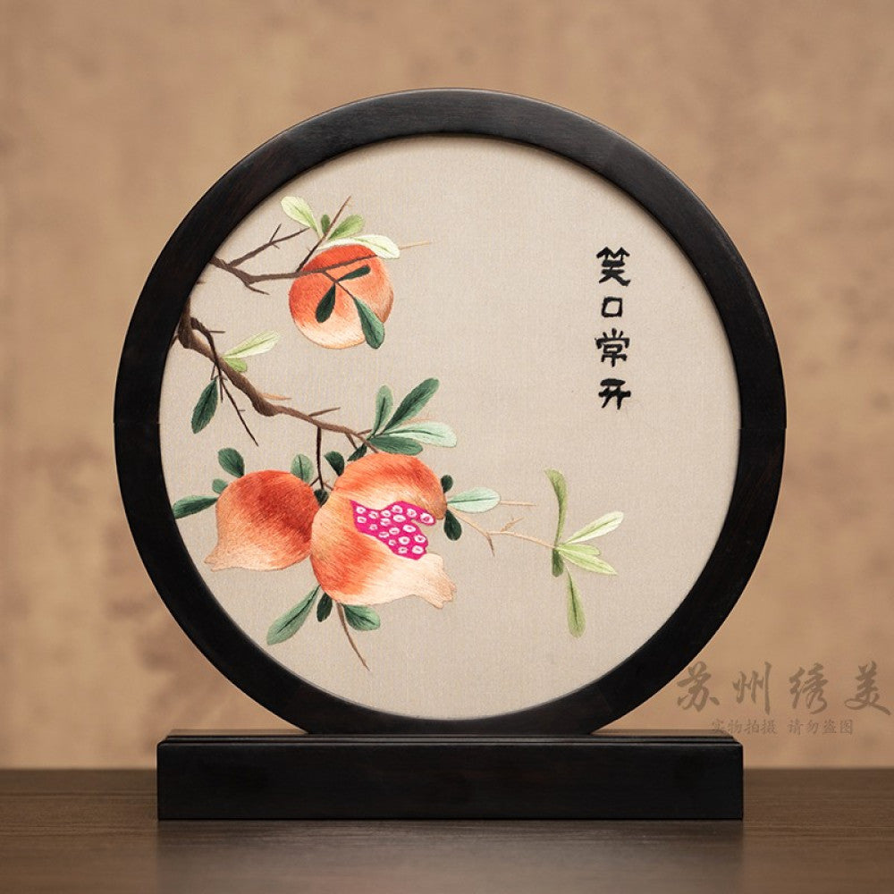 ASAYA3041 Embroidery ornaments Suzhou double-sided embroidery desktop ornaments creative table embroidery beauty retro table screen