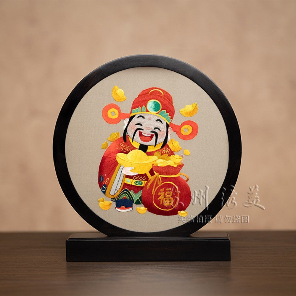 Embroidery ornament Suzhou double sided embroidery desktop ornament creative table embroidery beautiful retro table screen Chinese style business gift image 7