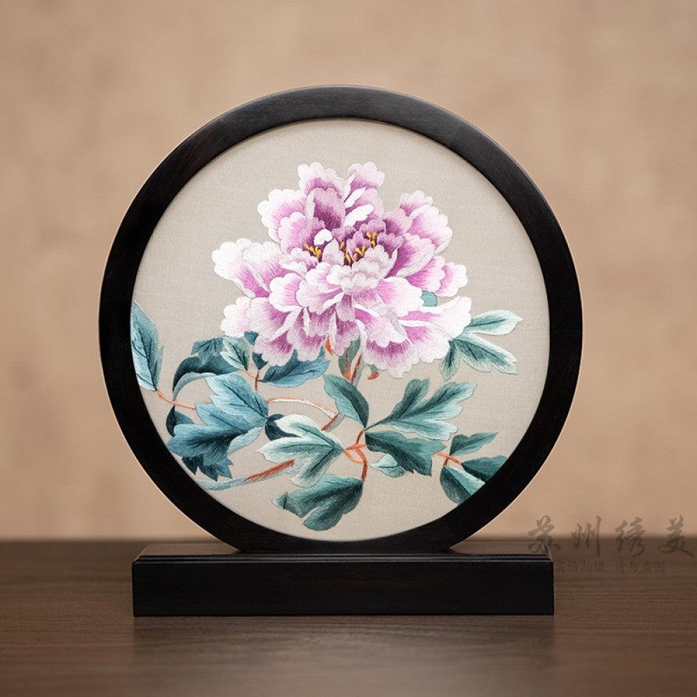 Embroidery ornament Suzhou double sided embroidery desktop ornament creative table embroidery beautiful retro table screen Chinese style business gift image 22