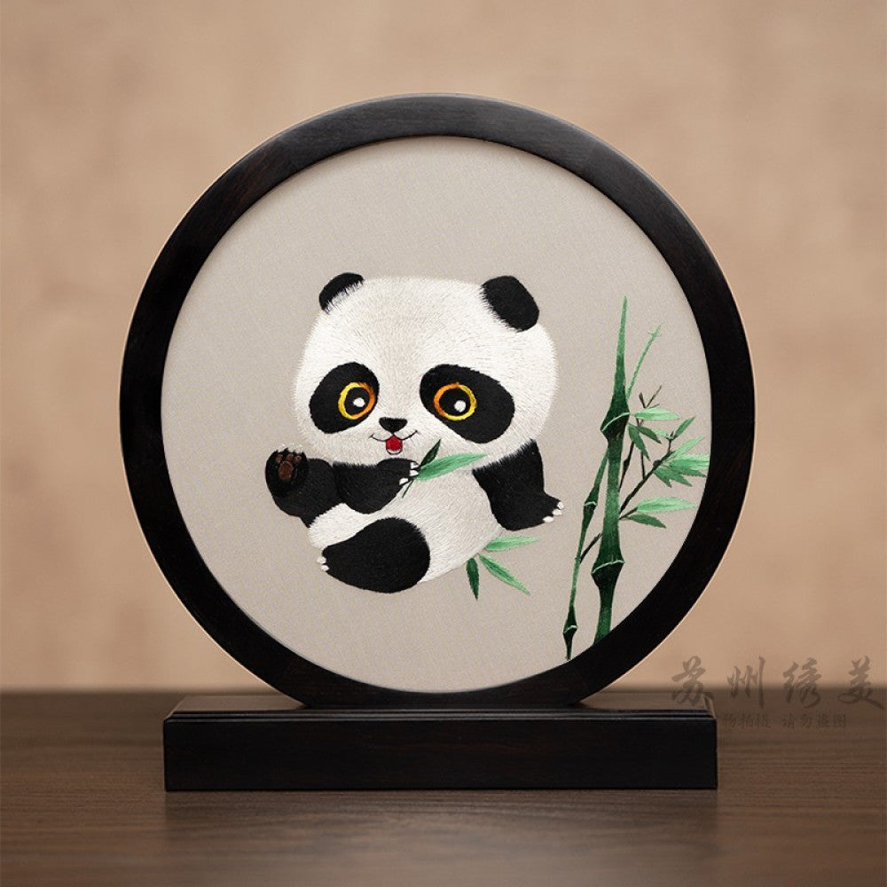 Embroidery ornament Suzhou double sided embroidery desktop ornament creative table embroidery beautiful retro table screen Chinese style business gift image 23