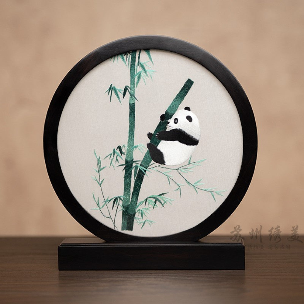 Embroidery ornament Suzhou double sided embroidery desktop ornament creative table embroidery beautiful retro table screen Chinese style business gift image 26