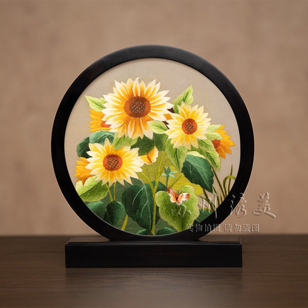 Embroidery ornament Suzhou double sided embroidery desktop ornament creative table embroidery beautiful retro table screen Chinese style business gift image 72