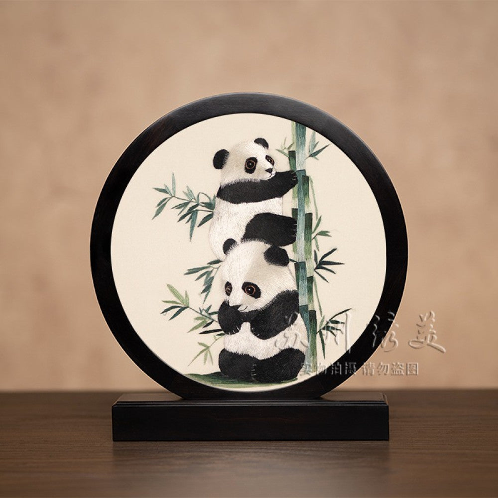 Embroidery ornament Suzhou double sided embroidery desktop ornament creative table embroidery beautiful retro table screen Chinese style business gift image 84