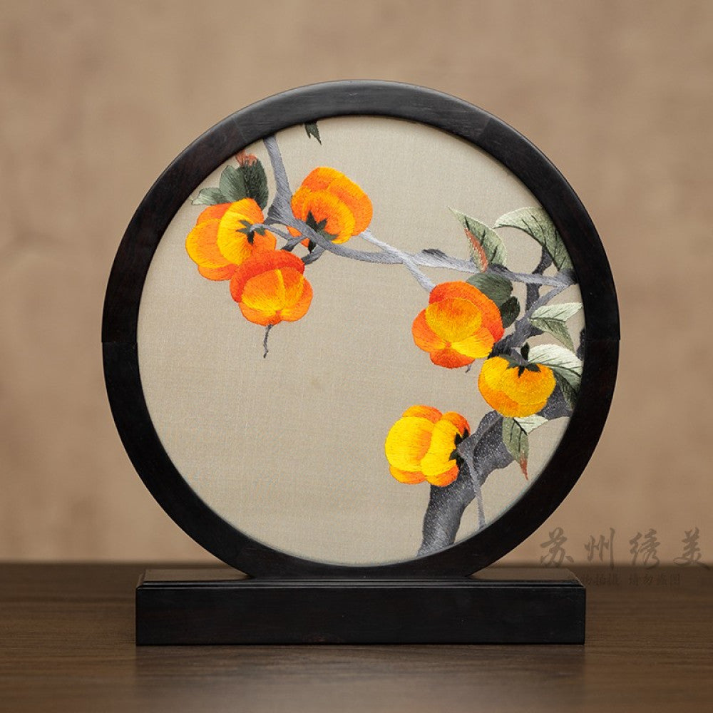 Embroidery ornament Suzhou double sided embroidery desktop ornament creative table embroidery beautiful retro table screen Chinese style business gift image 87