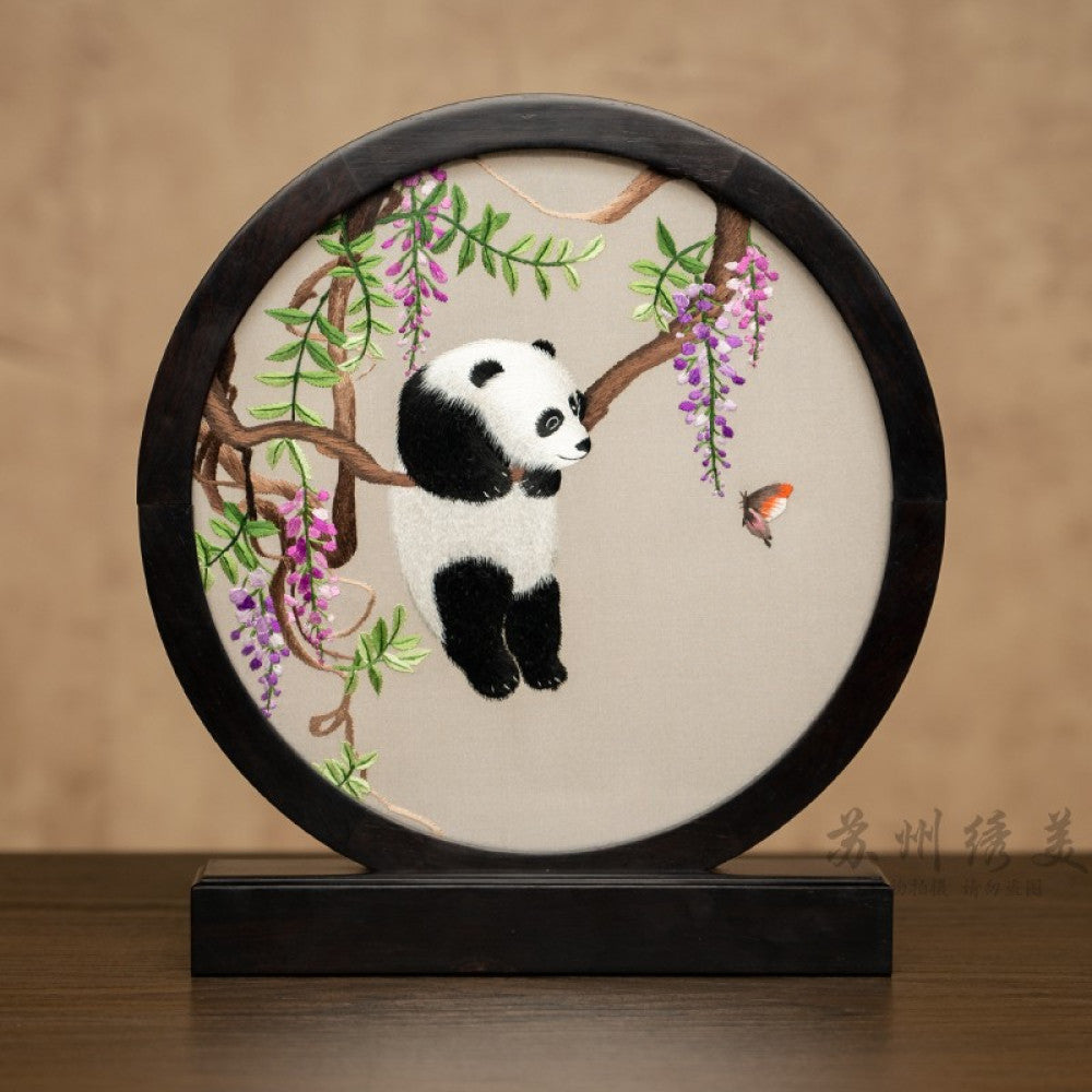 ASAYA3041 Embroidery ornaments Suzhou double-sided embroidery desktop ornaments creative table embroidery beauty retro table screen