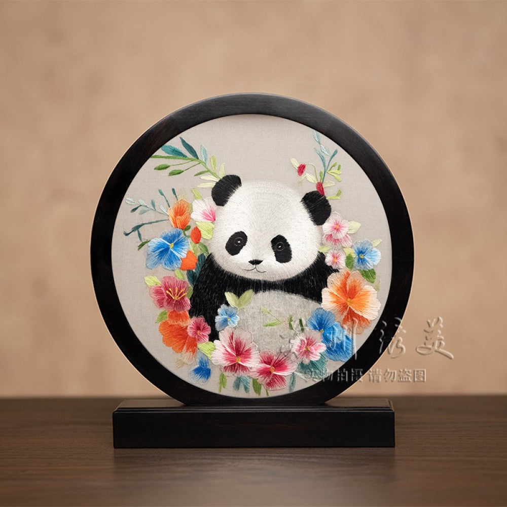 Embroidery ornament Suzhou double sided embroidery desktop ornament creative table embroidery beautiful retro table screen Chinese style business gift image 105