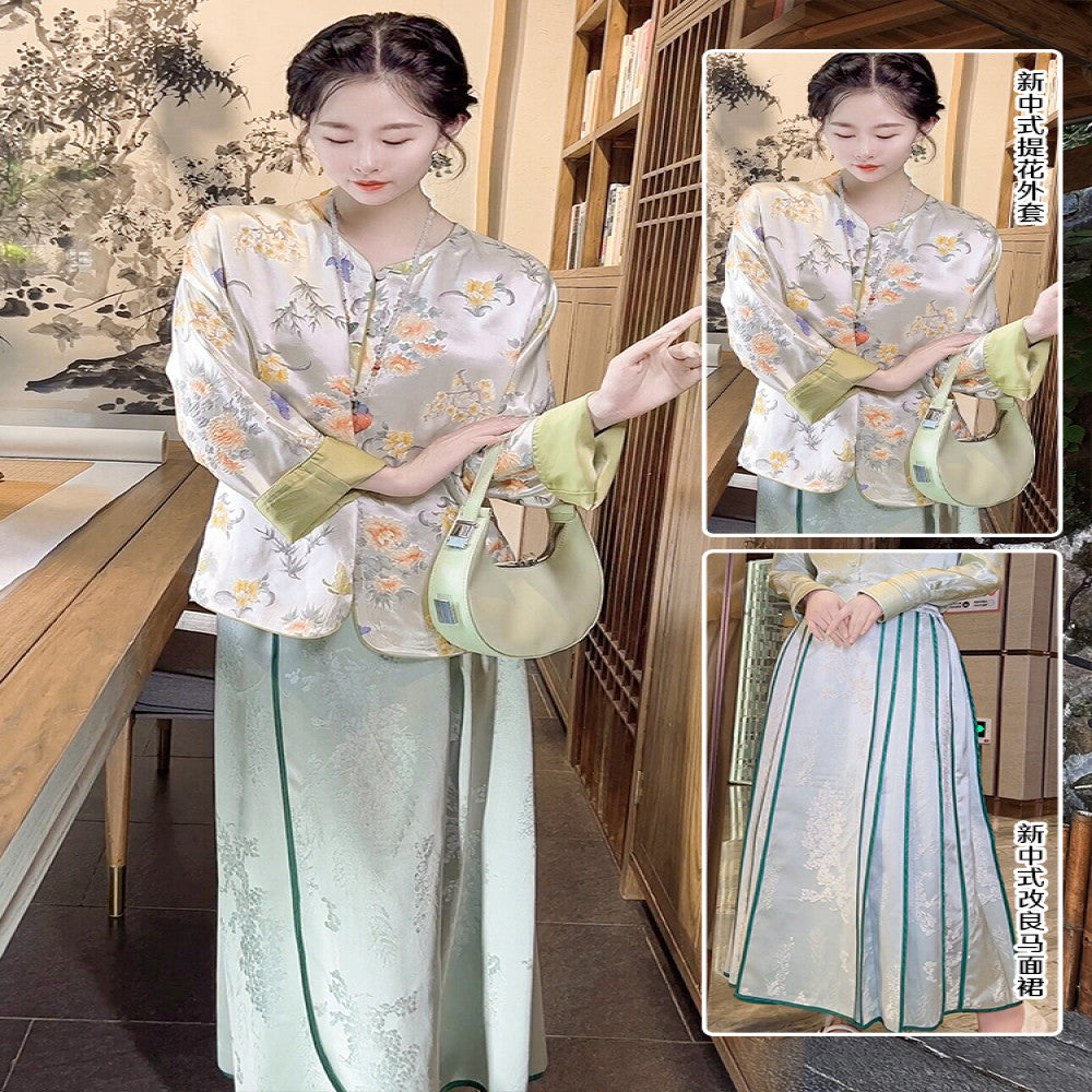 Thirteen Crown Crepe new Chinese style women s silk jacket women s light national style 2025 early spring mulberry silk top image 3