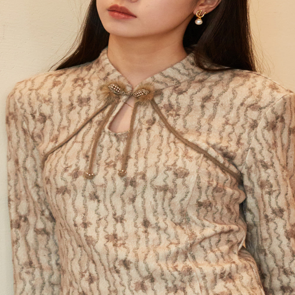 Nishimachi Muraya National Style Slimming Bottom Shirt New Women s Autumn Winter New Chinese Retro Velvet Top AD8105008 image 2