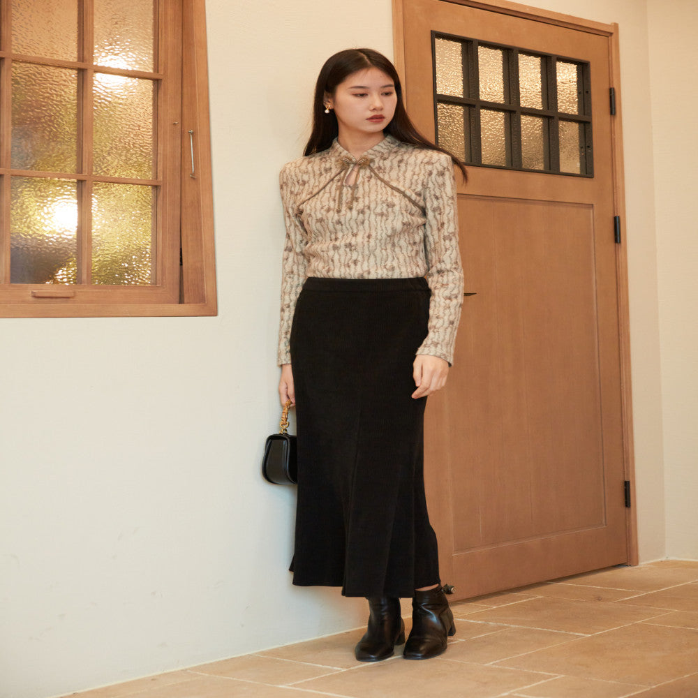 Nishimachi Muraya National Style Slimming Bottom Shirt New Women s Autumn Winter New Chinese Retro Velvet Top AD8105008 image 4