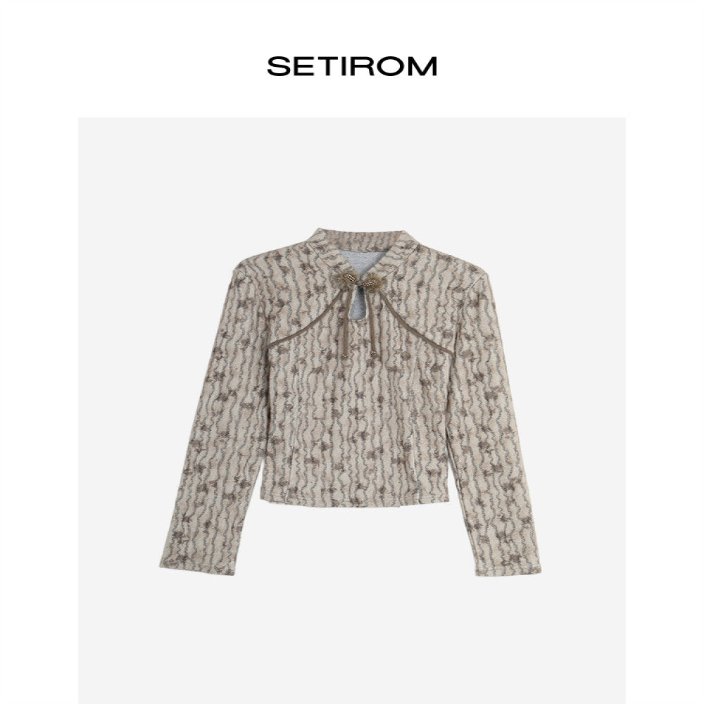 Nishimachi Muraya National Style Slimming Bottom Shirt New Women s Autumn Winter New Chinese Retro Velvet Top AD8105008 image 5