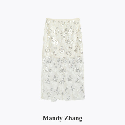 ASAYA2823 Deconstructed hollow chic hip-hugging skirt