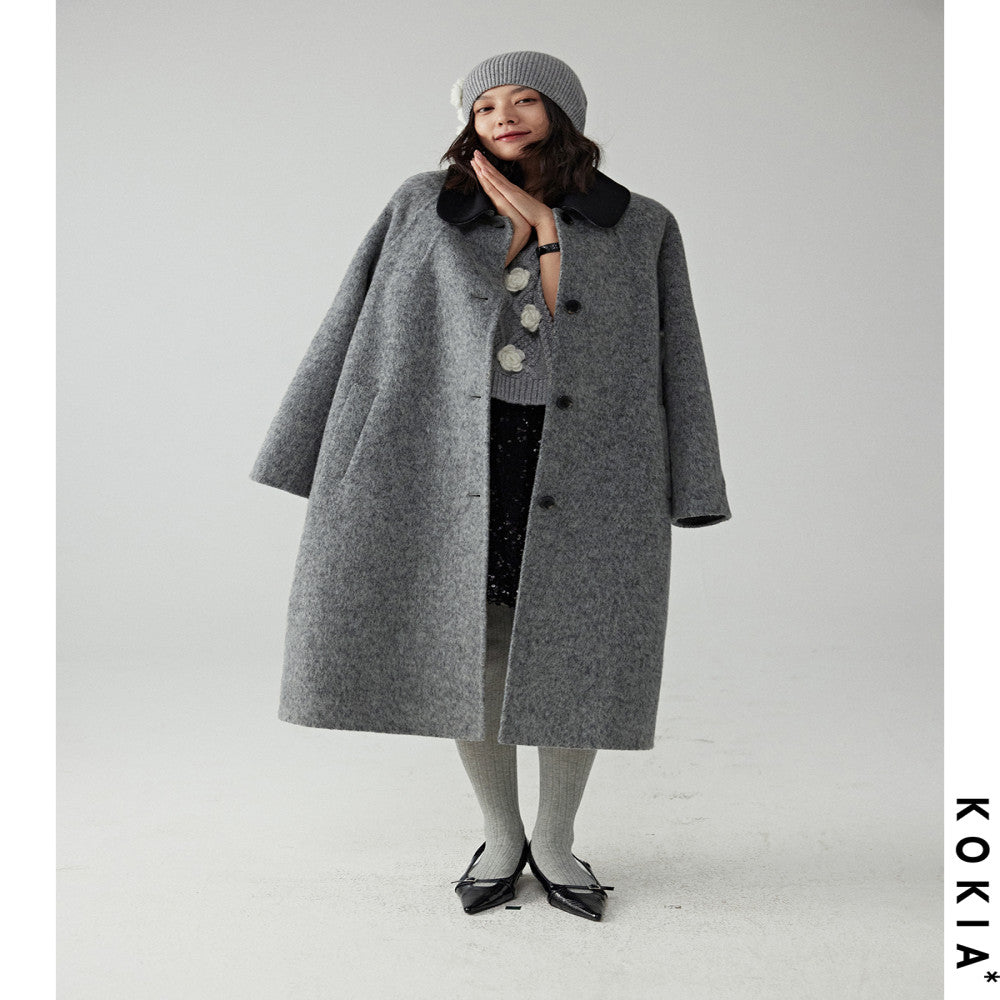 KOKIA spot Australian wool knitted wool hat camellia three dimensional hand crocheted image 2