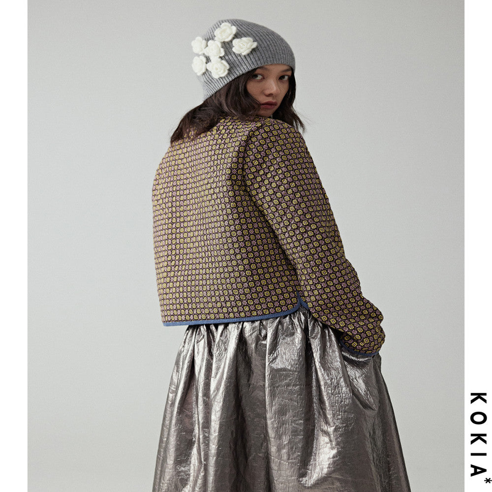 KOKIA spot Australian wool knitted wool hat camellia three dimensional hand crocheted image 4