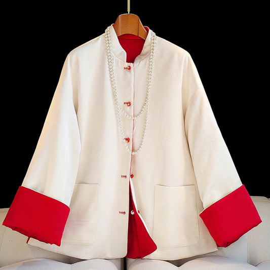 ASAYA2730 New Chinese Style Reversible Retro Jacquard Jacket ❤️