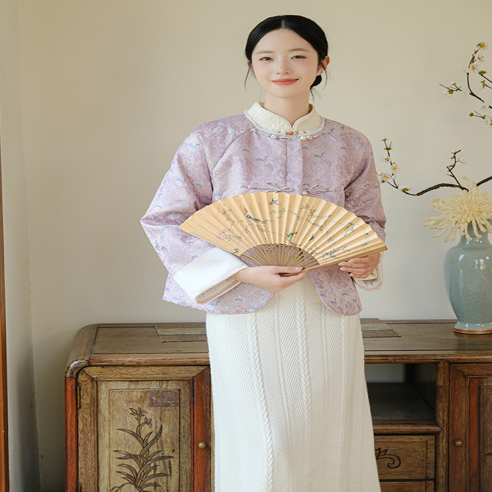 Shanyouse new Chinese style jacket winter improved Tang suit for women Chinese style young style Zen tea suit buttoned top image 2