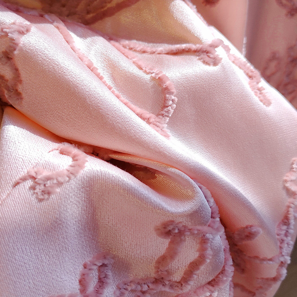 Pink high end retro embroidered loose wide leg pants for women in autumn and winter versatile elastic high waisted straight leg casual pants trendy image 3