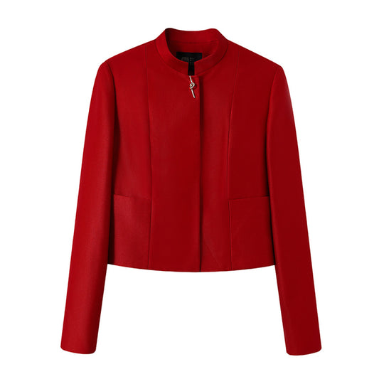 ASAYA2628 Spring New Style Small Stand Collar Jacquard Short Jacket