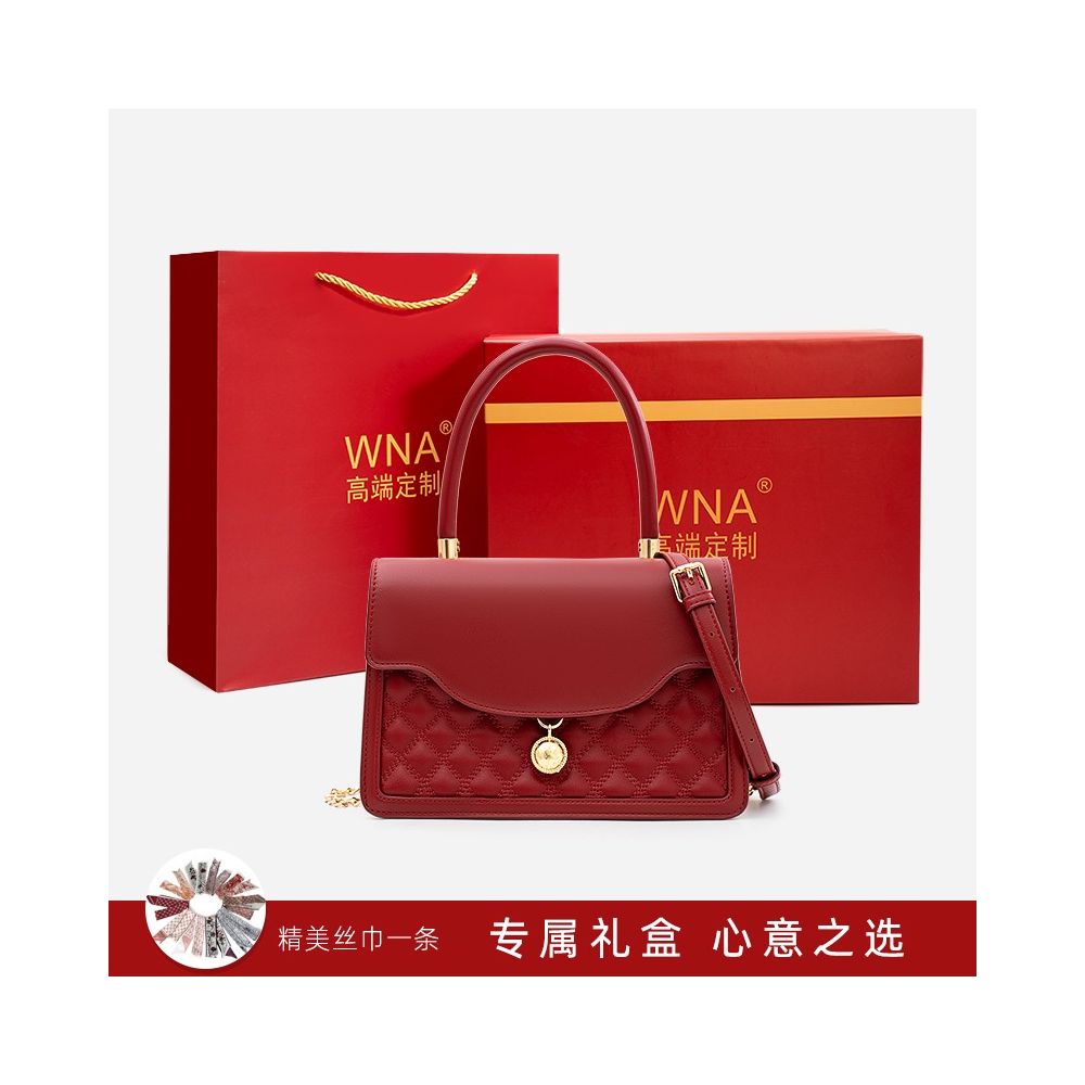 ASAYA2421 Retro red velvet wedding bag crossbody small square bag high-end portable Xiuhe suit bridal bag
