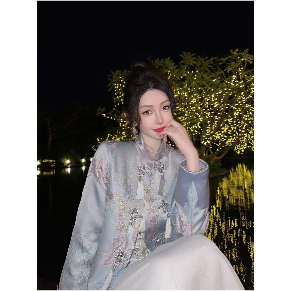 Yu Xiaoxiao s Dream of Hualu A New Chinese Heavy Industry Tassel Embroidery Style Fashionable Chinese Style Short Coat image 11