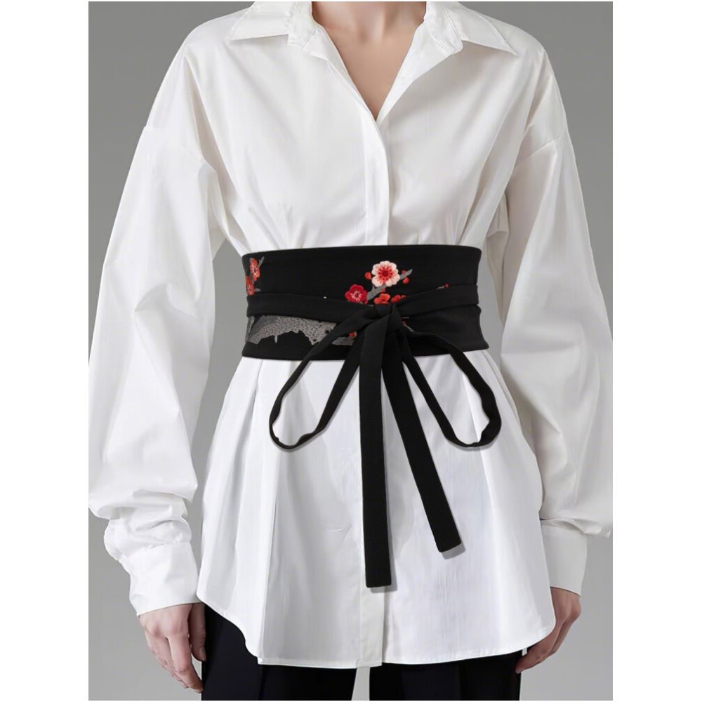 New Chinese style horse faced skirt dress with red embroidered Hanfu waistband women s skirt accessories palace retro Chinese style image 3