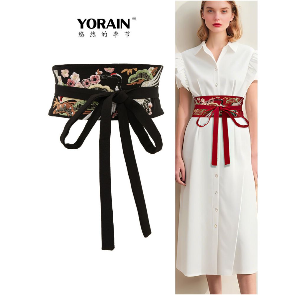 New Chinese style horse faced skirt dress with red embroidered Hanfu waistband women s skirt accessories palace retro Chinese style image 0
