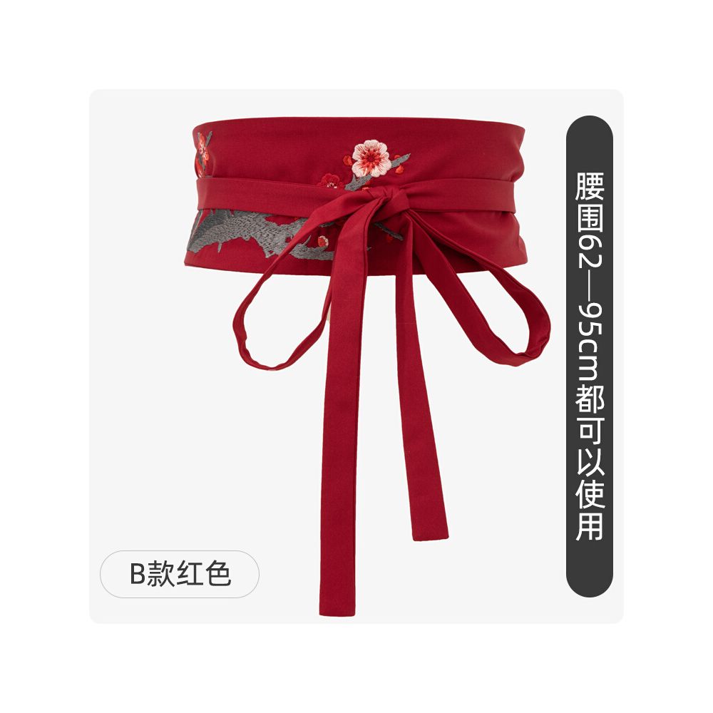 New Chinese style horse faced skirt dress with red embroidered Hanfu waistband women s skirt accessories palace retro Chinese style image 15