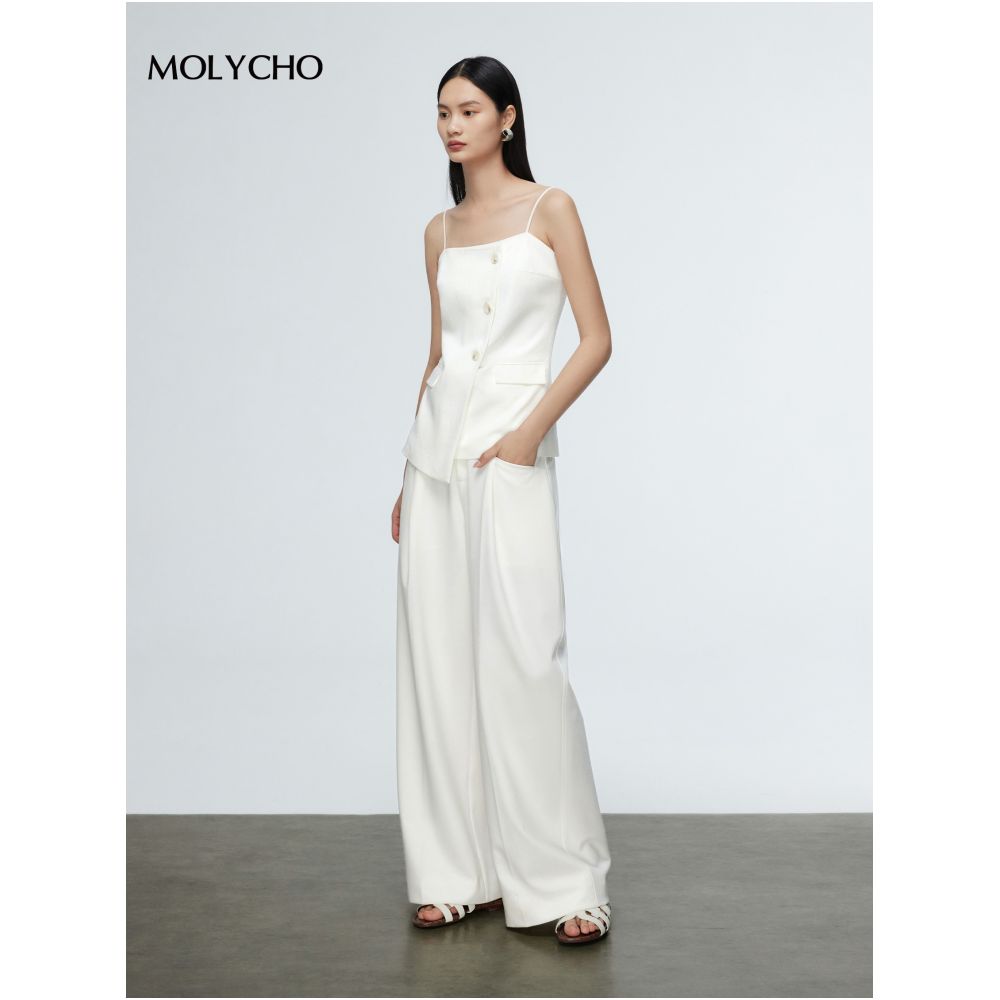MOLYCHO Irregular Design Suit Vest Women s Summer Outerwear Sleeveless Strap Top image 4
