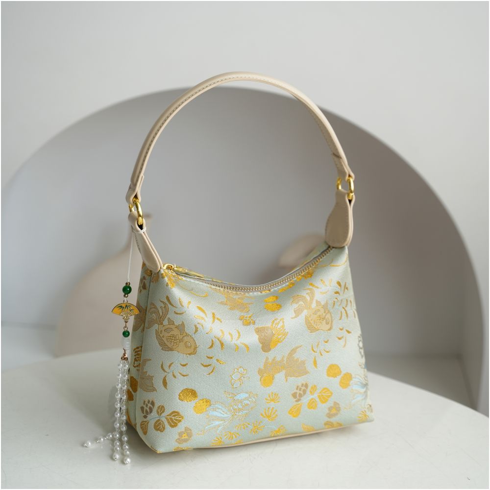 ASAYA4859 – Celestial Song Brocade Bag 🐟🌸