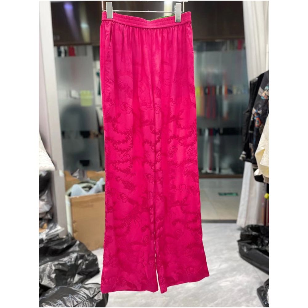 Town store treasure PYJ084 silk cotton old satin Western style Chinese style retro mopping trousers spring and autumn women image 138