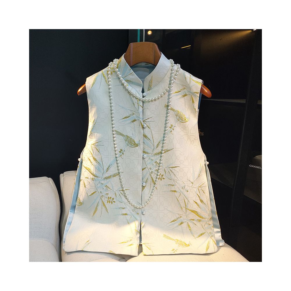 Retro Jacquard Brocade Chinese Style Vest Women s Design Fashionable New Chinese Style Young Style Reduced Age Cheongsam Sleeveless Tang Costume image 18
