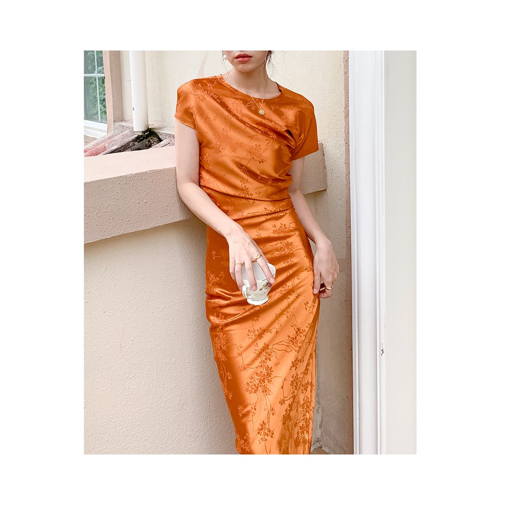 Deer and Rose New Chinese Morning Robe Dress with Female Temperament Waist cinching French niche Design Western Style Fairy Long Skirt image 24