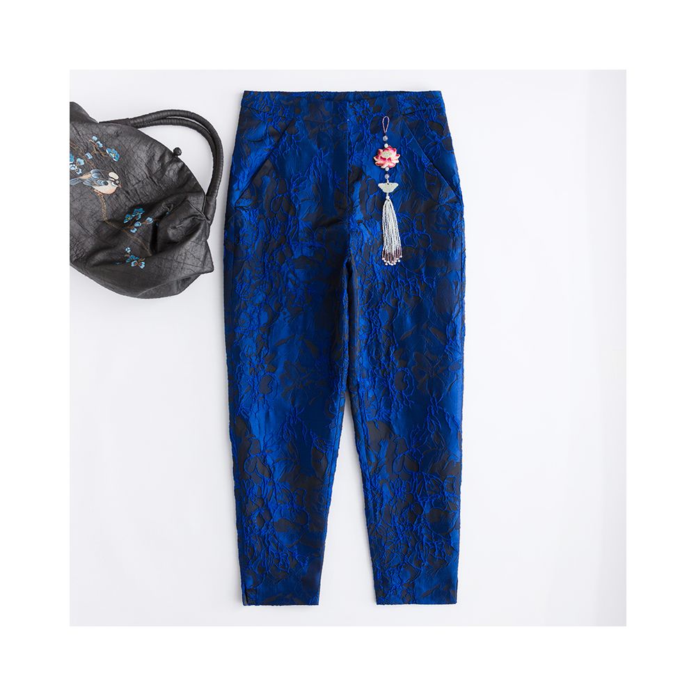 Asaya496 - Offline blood loss price CPP154 Chinese style retro casual pants women s Chinese style long pants versatile daily retro