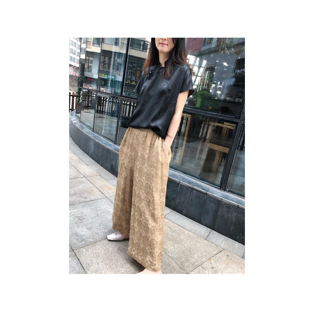 Ice silk short sleeved cheongsam top for women in the summer of 2025 new Korean style loose Chinese style button silk cotton T shirt Tang style image 12