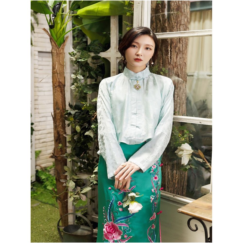 Town Store Baby PCY961 Long Sleeve Hanfu Bottom Shirt Spring and Autumn image 1