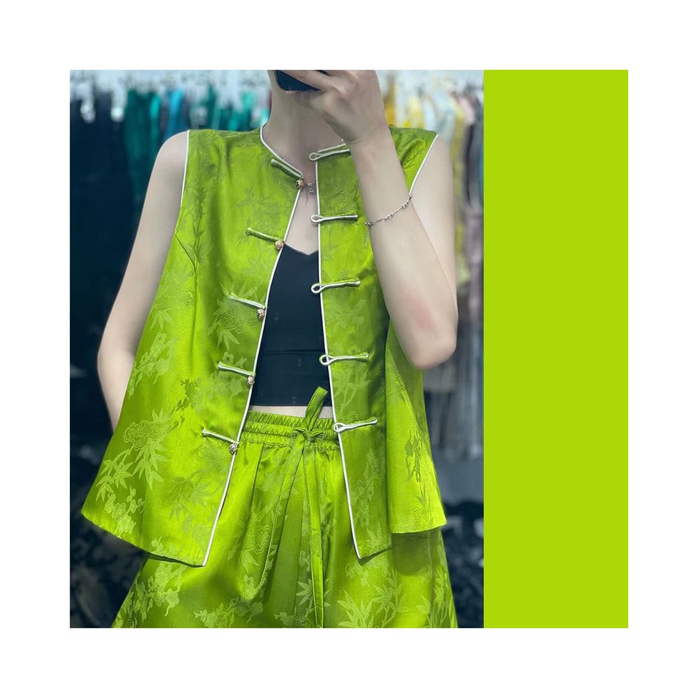 Town Store Baby PYJ025 New Chinese Retro Silk Fashionable Chinese Style Horse Clip Shoulder Spring and Summer Four Seasons image 23