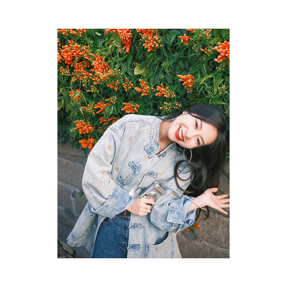 New Chinese style women s clothing for autumn 2025 with a high end feel and super beautiful fashion Blue denim buckle short jacket image 4