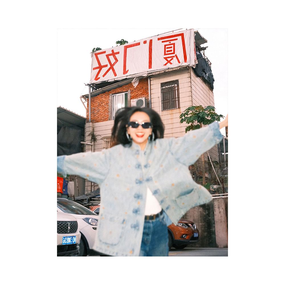 New Chinese style women s clothing for autumn 2025 with a high end feel and super beautiful fashion Blue denim buckle short jacket image 5