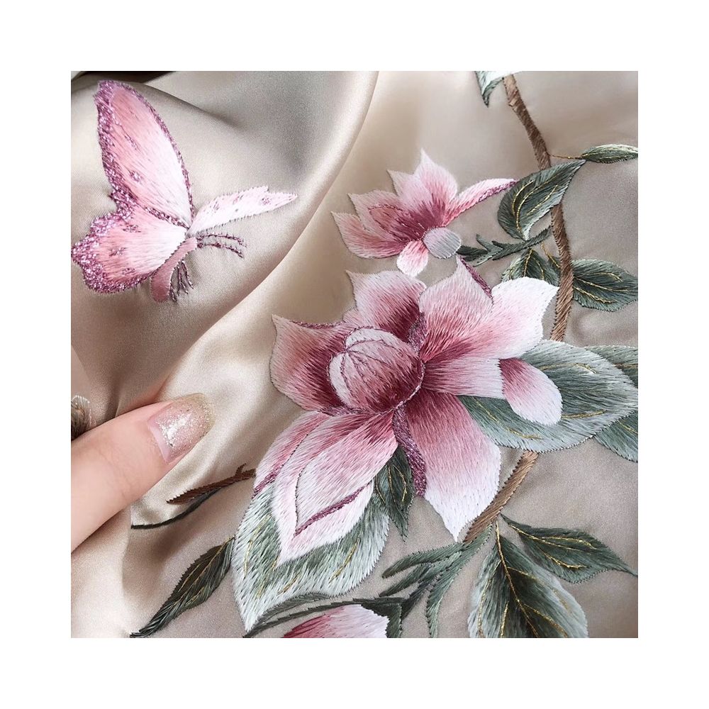 ASAYA5048 – Celeste Magnolia Silk Scarf 🕊️💚