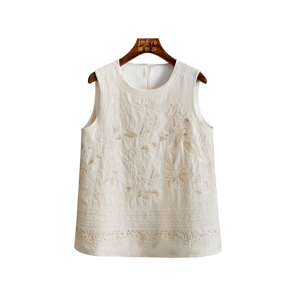 New Chinese Style Silk Velvet Heavy Embroidery Vest for Women Autumn 2025 New Arrival Mulberry Silk Chinese Style Vest for Women image 10