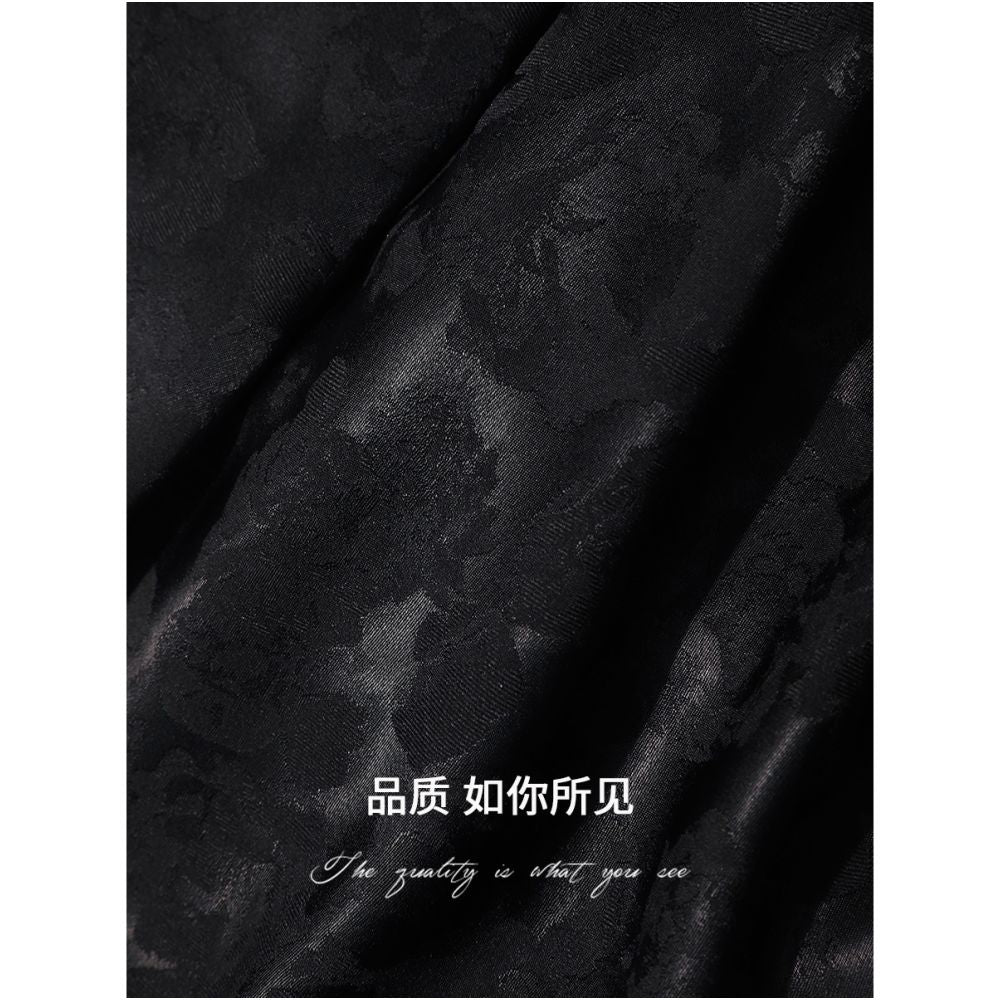 COCOBELLA New Chinese Style Jacquard Satin Shirt for Women Early Autumn Off Front Button Down Top SR3061B 4 image 5