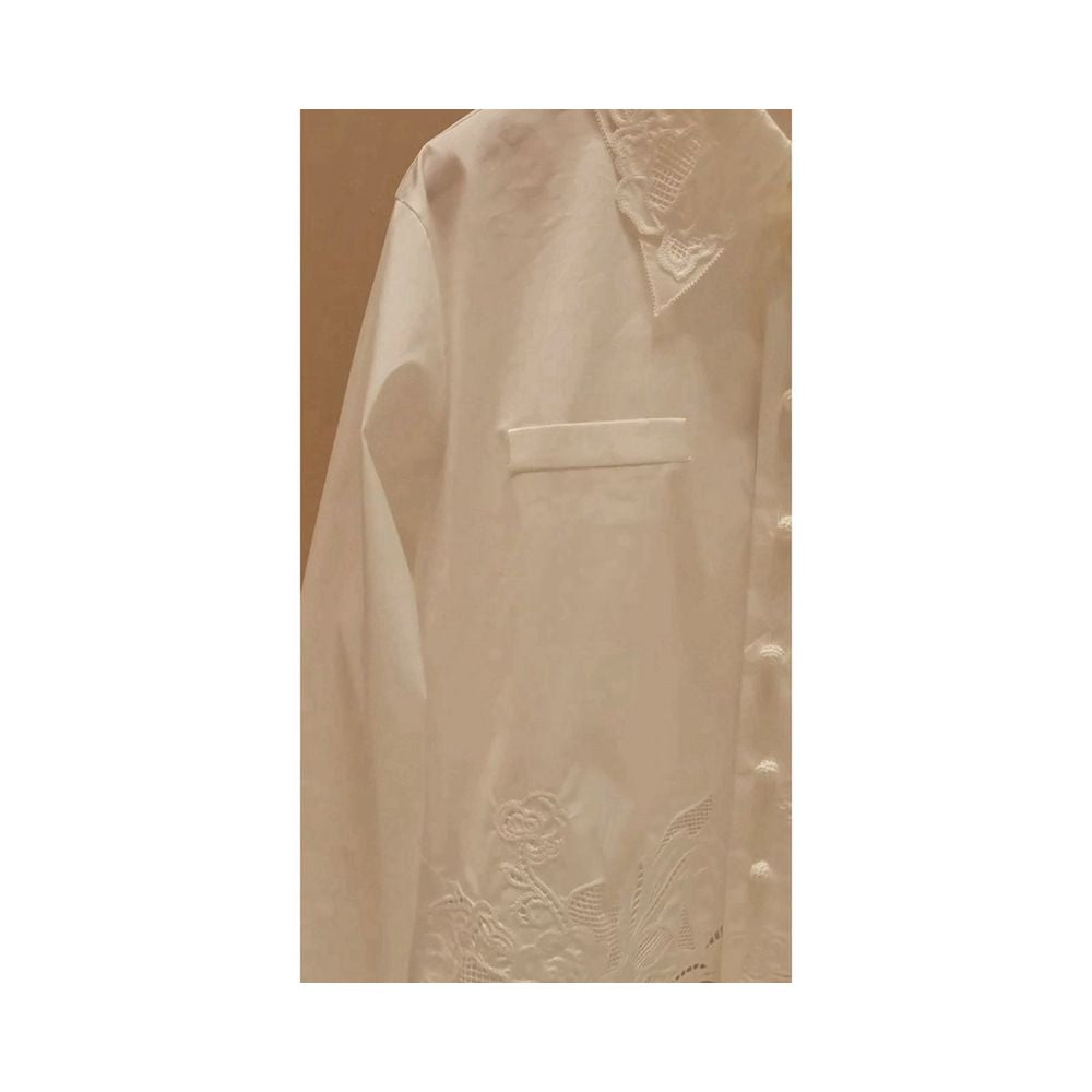 White embroidered shirt for women perfect for summer with a unique and stylish design A chic and sophisticated piece image 4