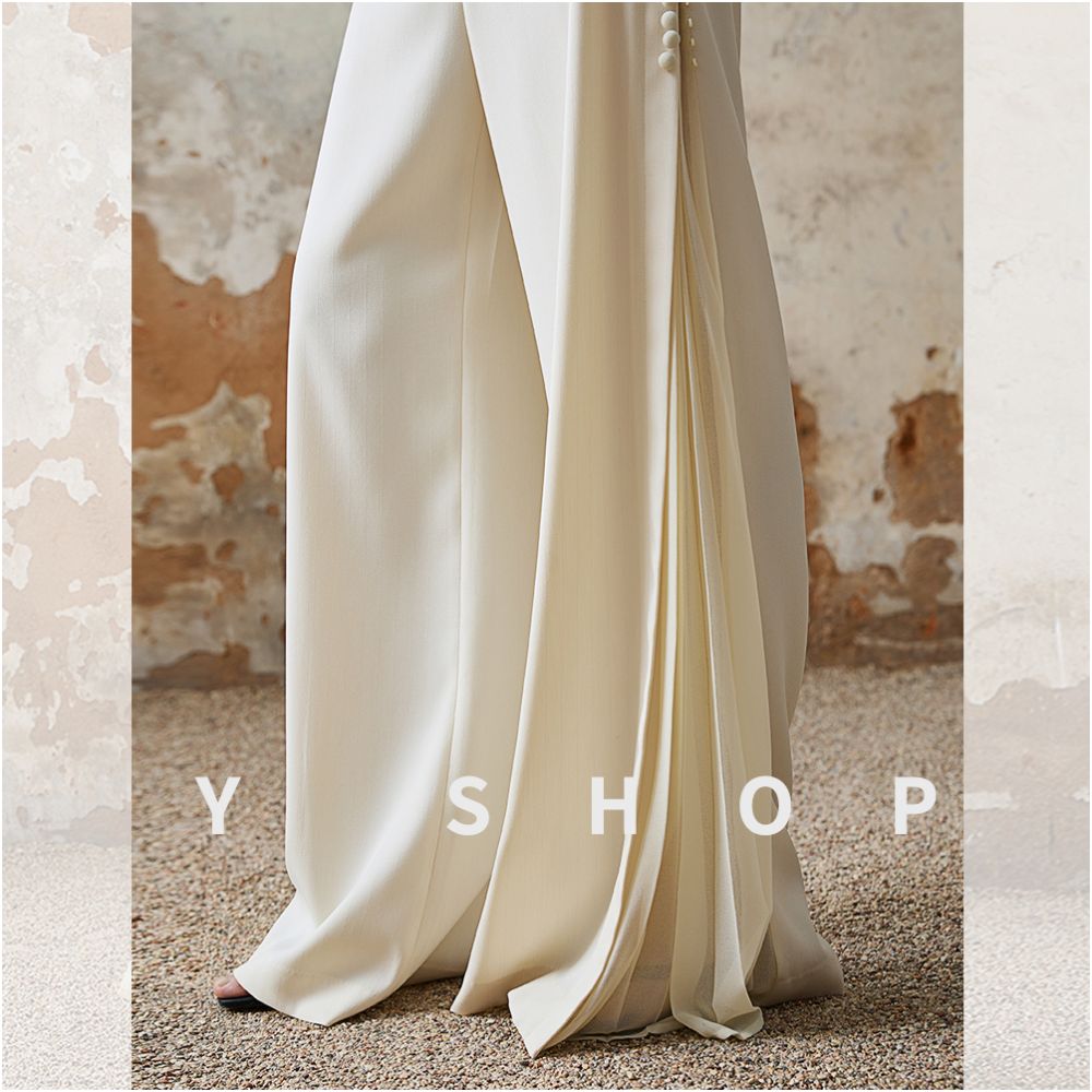 Wei Pu ShiRen s highly recommended light luxury vinegar splicing pleated elegant temperament wide leg pants for women s personality trend image 0