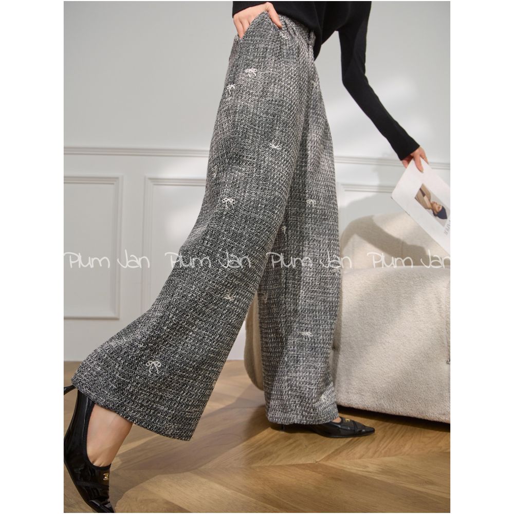 Plum Jan Loose fitting relaxed style dark gray wide leg pants new autumn winter 2025 style this year s hottest trend image 3