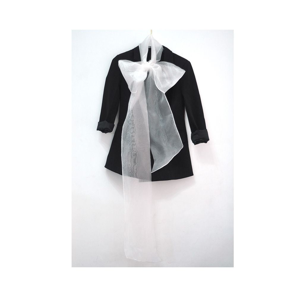 Sweet organza bow shaped decorative long scarf 2025 new internet celebrity temperament style 3 meter bow ribbon image 2