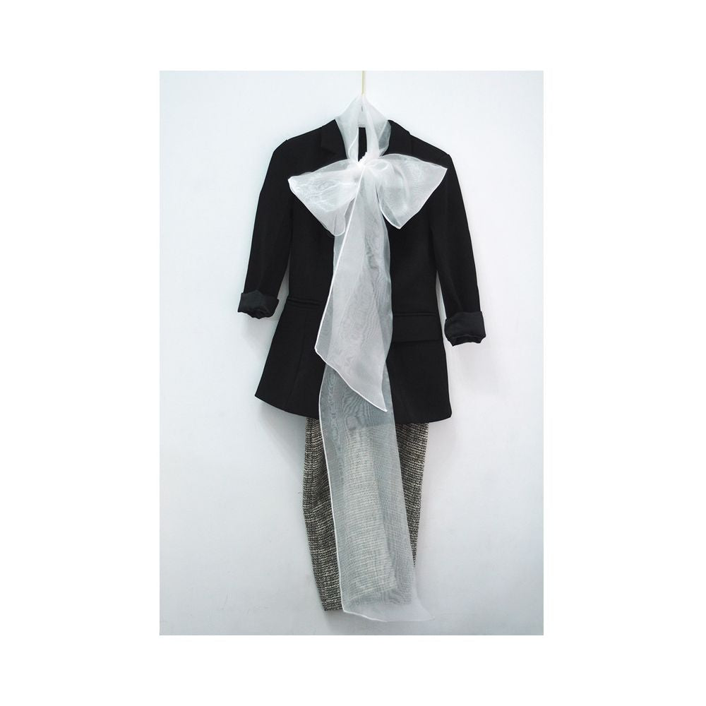 Sweet organza bow shaped decorative long scarf 2025 new internet celebrity temperament style 3 meter bow ribbon image 3