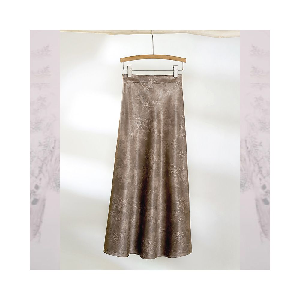 Xi Ran Chinese style national style half skirt high waisted fishtail skirt women s 2025 spring and summer new style retro long skirt image 0