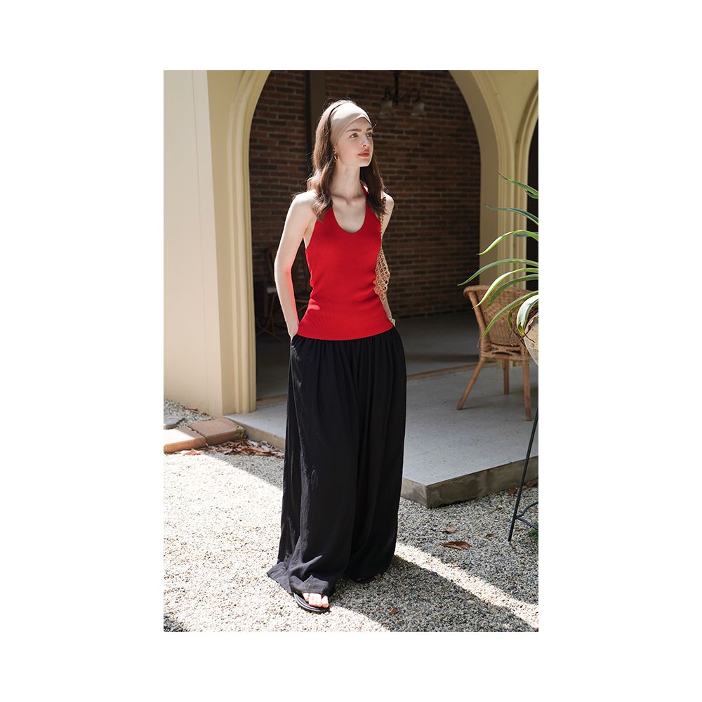 Miorastudio French retro old money style wide leg pants with a sense of drape floor length pants suit casual pants image 5