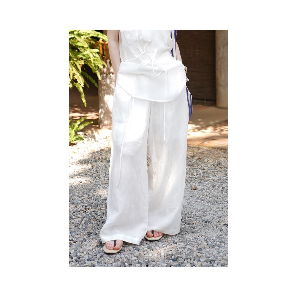 Miorastudio French retro old money style wide leg pants with a sense of drape floor length pants suit casual pants image 11